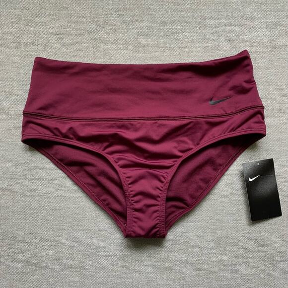 NIKE Swim Set New with tags Burgundy Red Workout Small Medium Sport Mismatch - Picture 7 of 14
